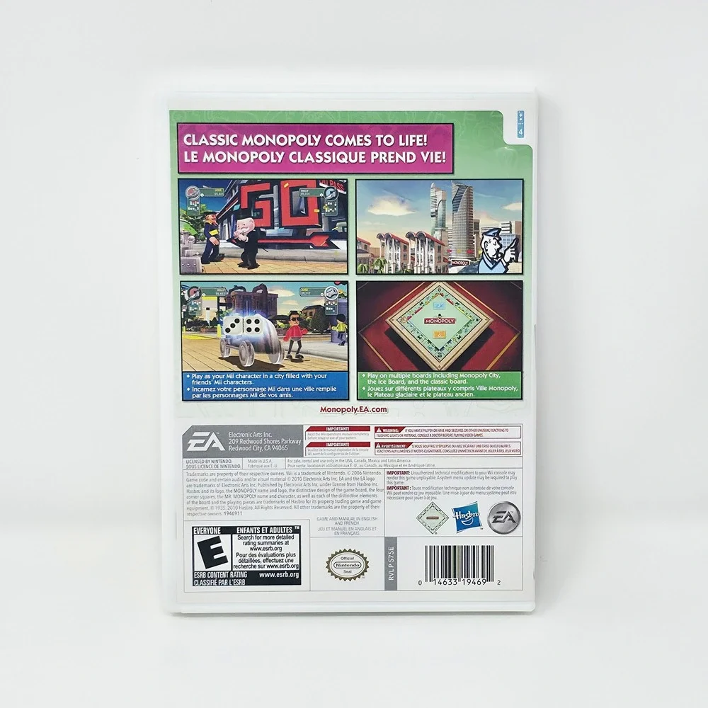 Nintendo Wii Monopoly Streets Video Game Complete in Box Tested CIB Hasbro